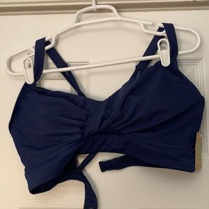 NWT Title Nine 36DD Bikini Top Navy Blue